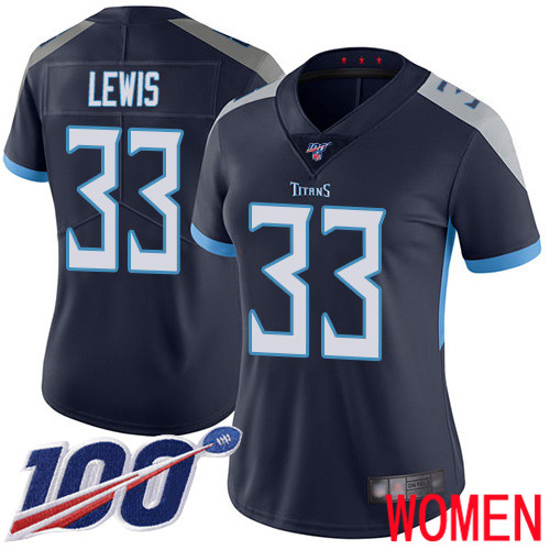 Tennessee Titans Limited Navy Blue Women Dion Lewis Home Jersey NFL Football #33 100th Season Vapor Untouchable->youth nfl jersey->Youth Jersey